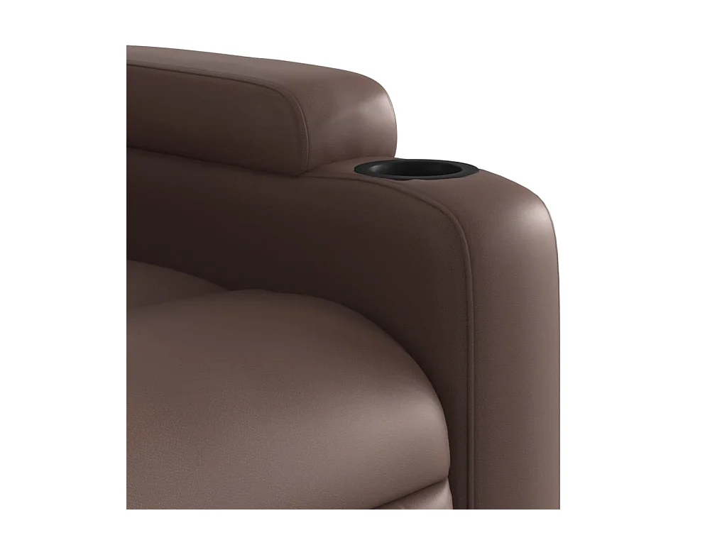 Fauteuil massant inclinable Marron Similicuir
