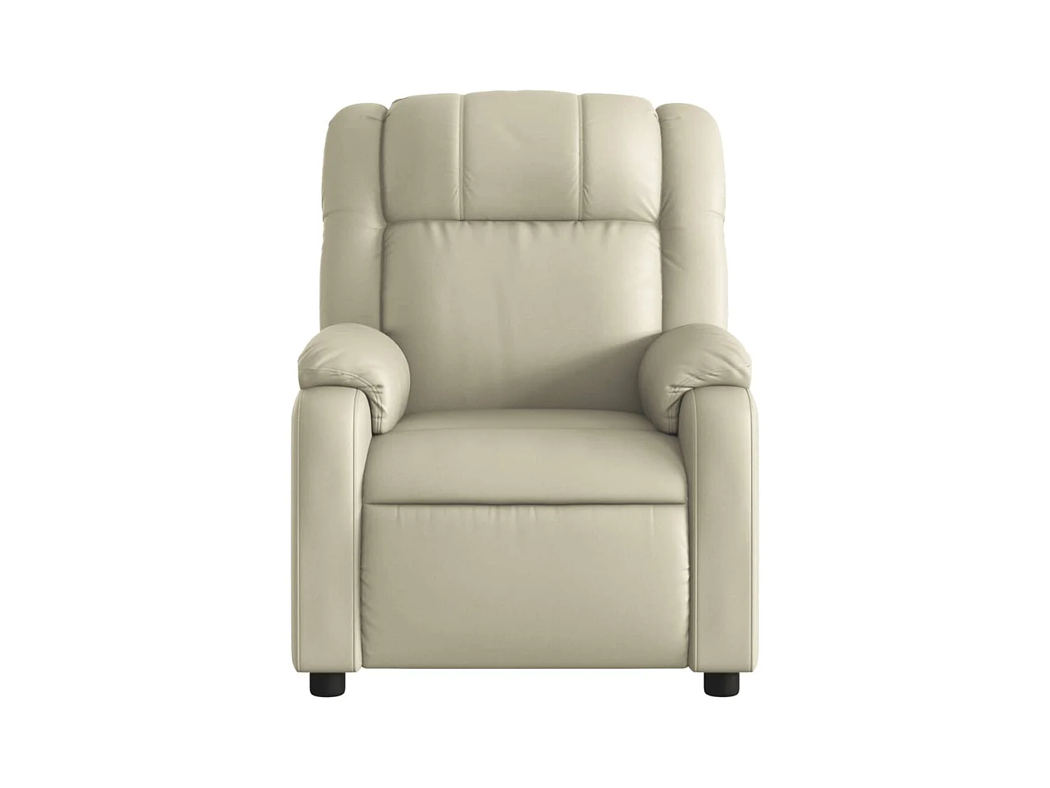 Fauteuil inclinable massant Crème Similicuir