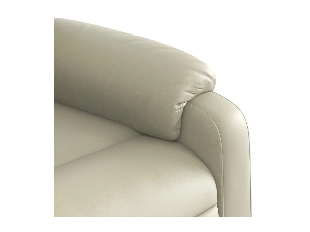 Fauteuil inclinable massant Crème Similicuir