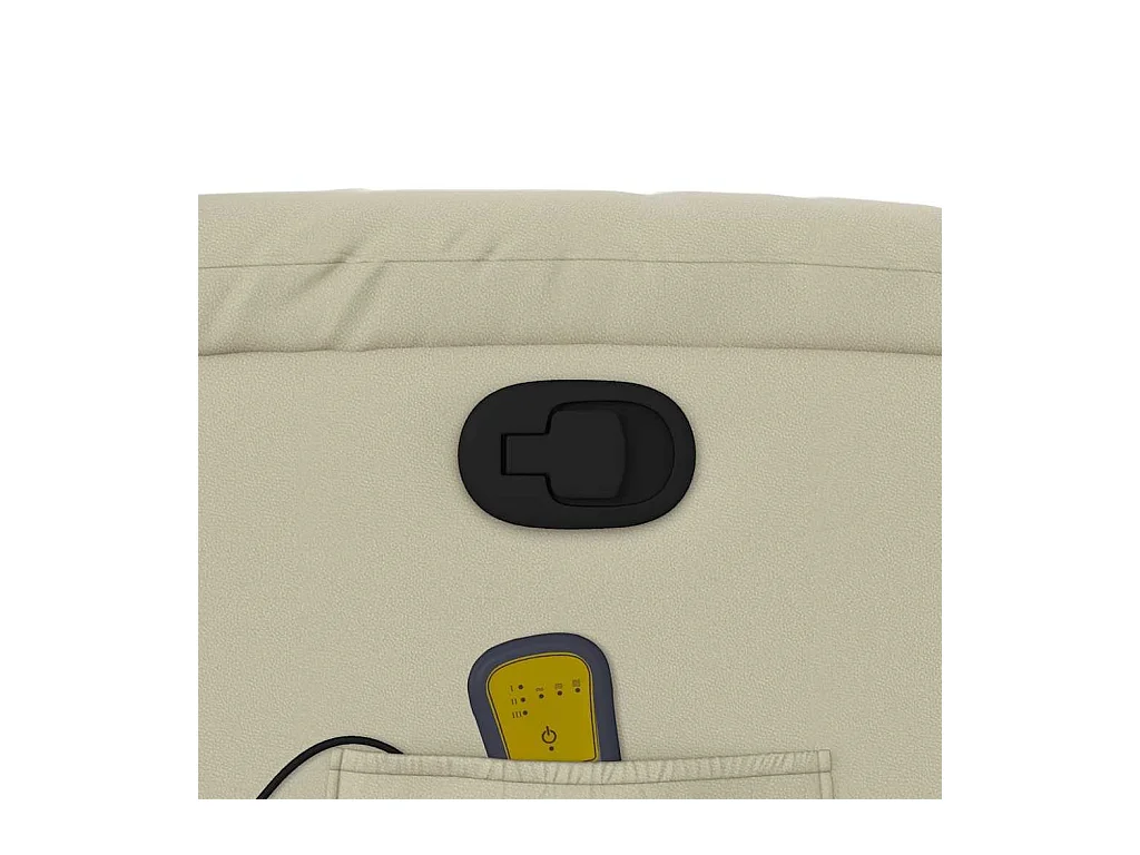 Fauteuil inclinable massant Crème Similicuir