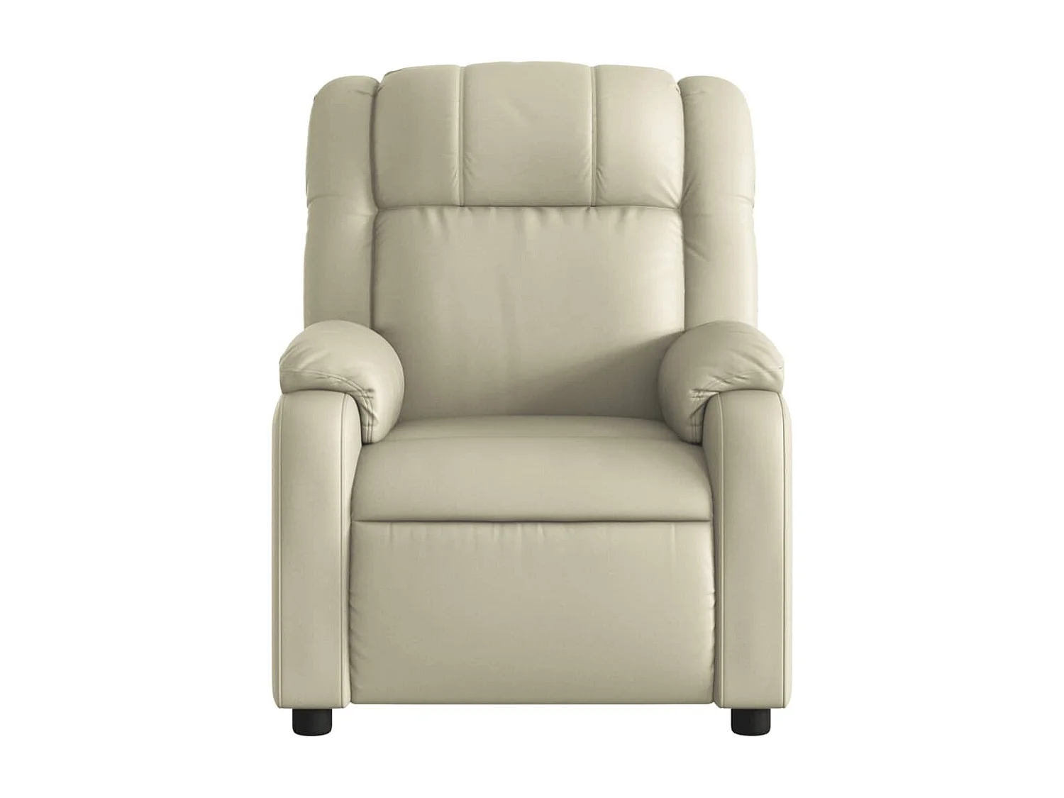 Fauteuil inclinable massant Crème Similicuir