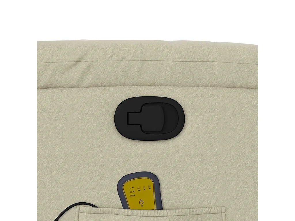 Fauteuil inclinable massant Crème Similicuir