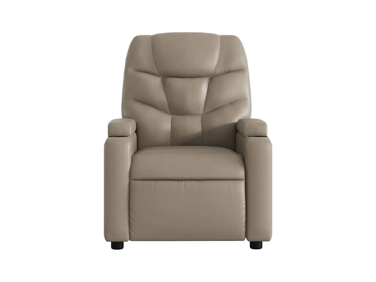 Fauteuil massant inclinable électrique cappuccino similicuir