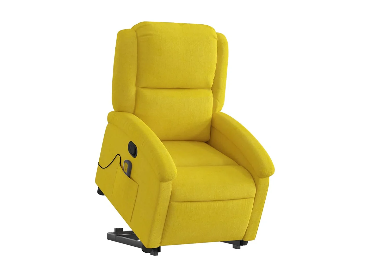 Fauteuil massant inclinable Jaune Velours