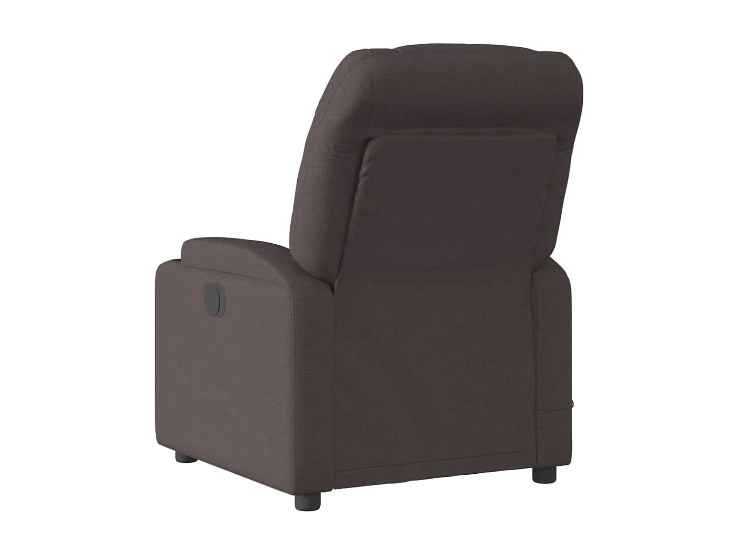 Sillón reclinable de masaje eléctrico tela marrón oscuro