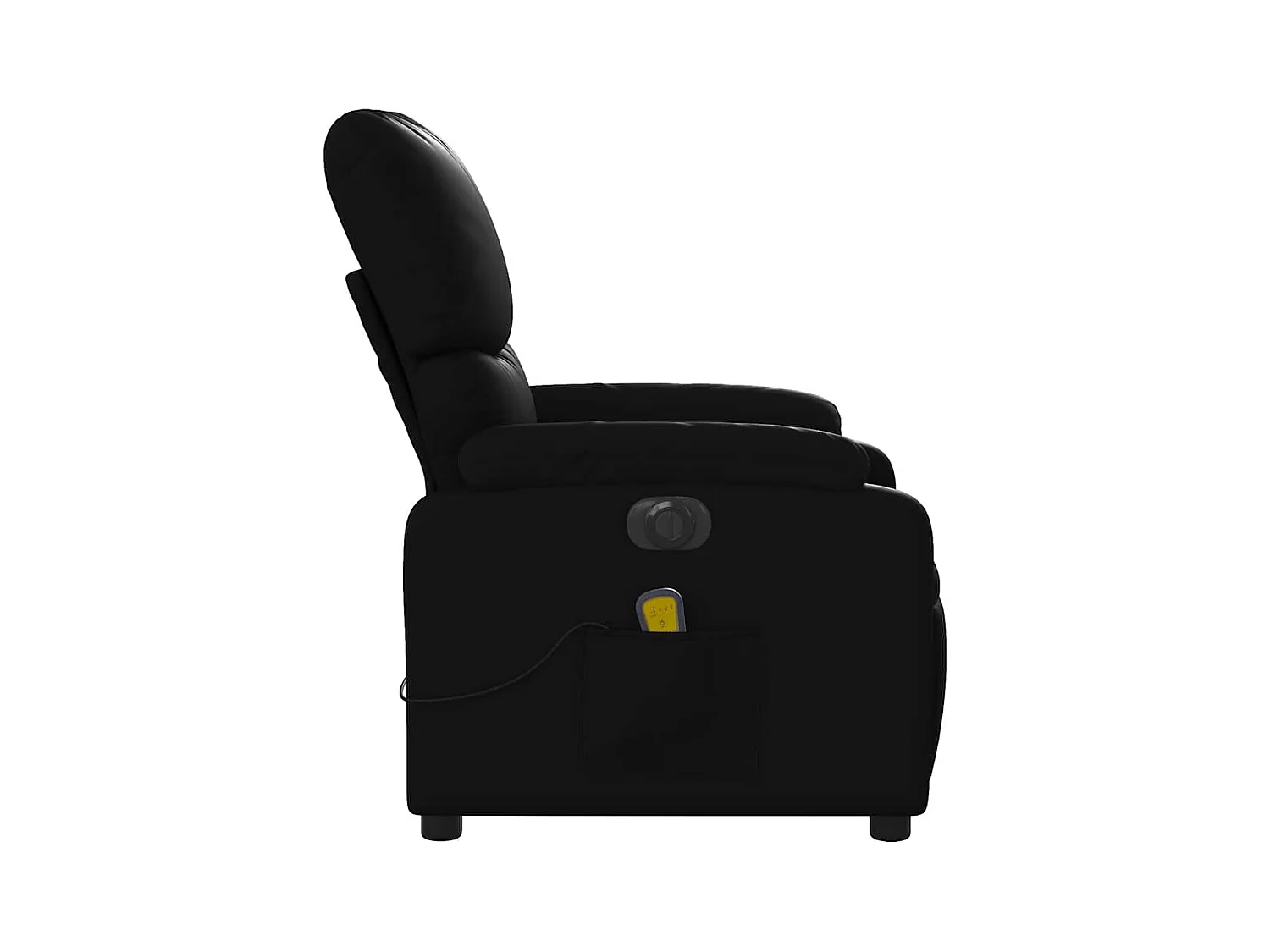 Fauteuil massant inclinable électrique noir similicuir