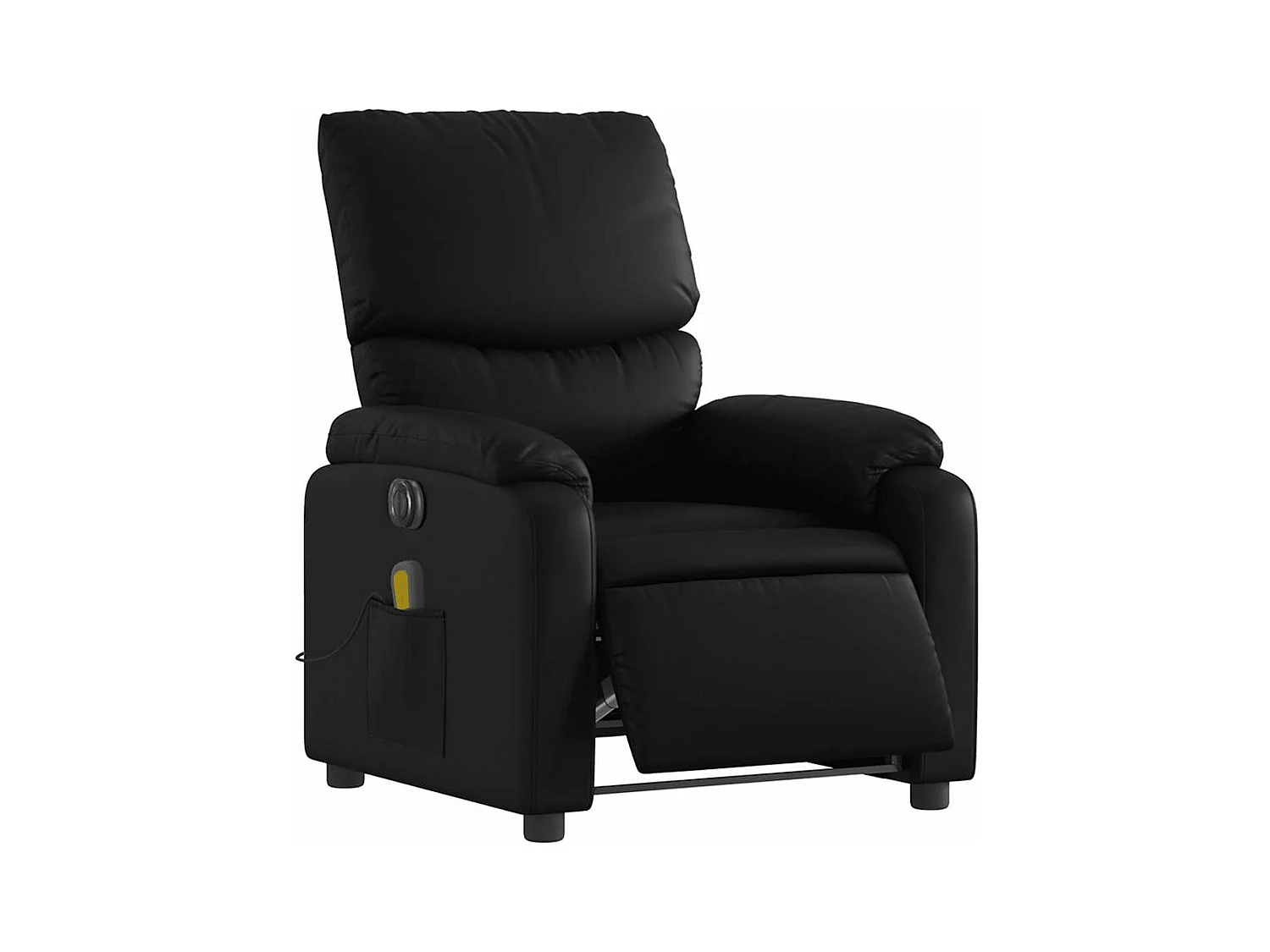 Fauteuil massant inclinable électrique noir similicuir