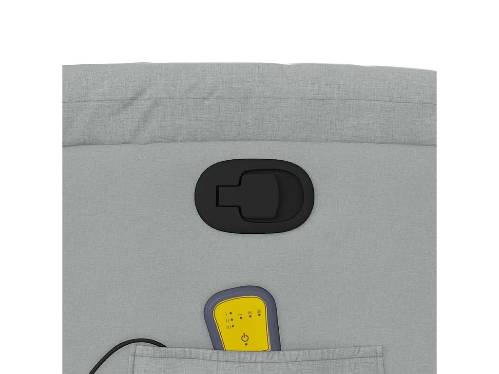 Massagestoel verstelbaar stof lichtgrijs