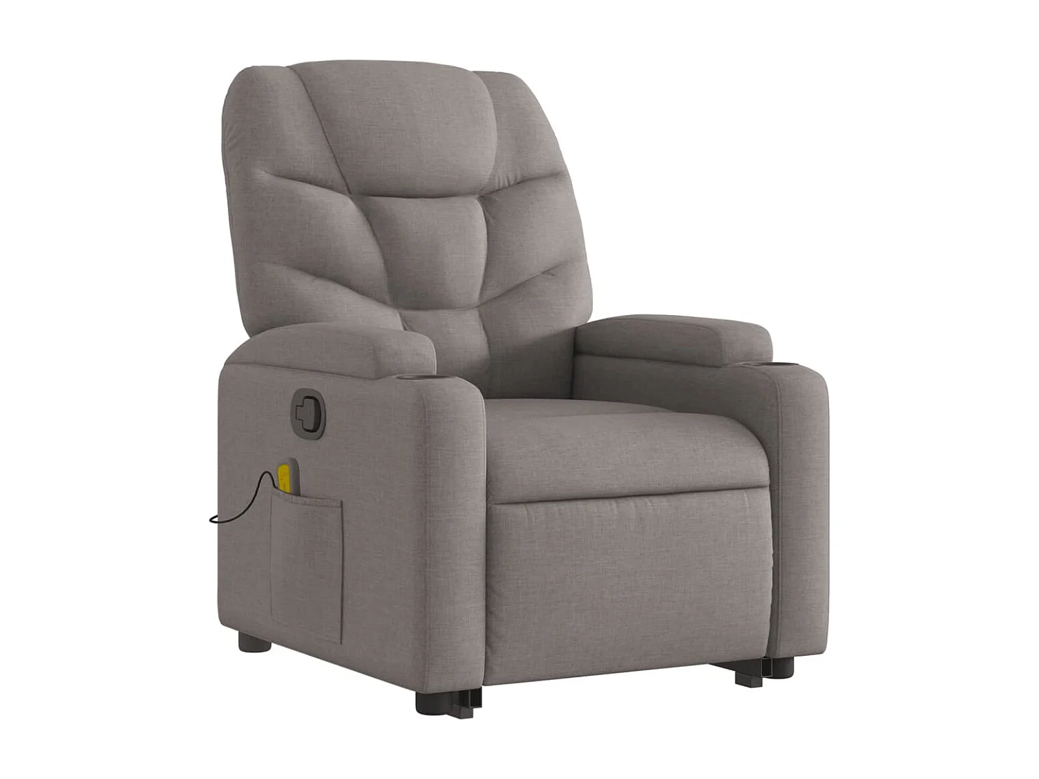 Fauteuil inclinable massant Taupe Tissu