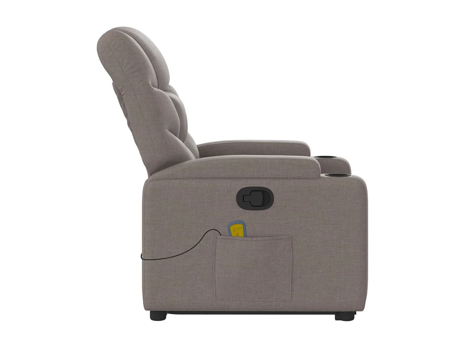 Fauteuil inclinable massant Taupe Tissu