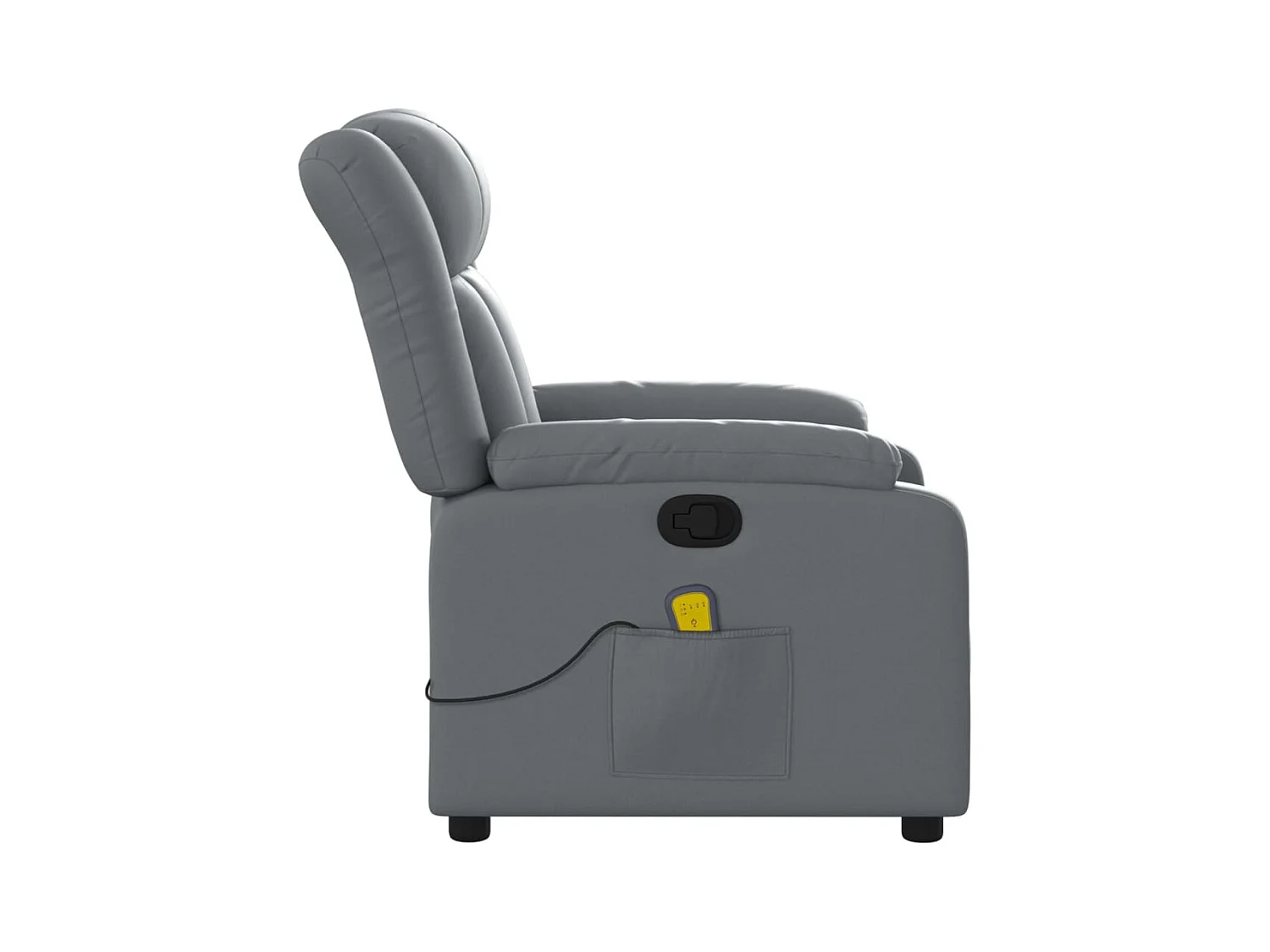 Sillón de masaje reclinable cuero sintético gris