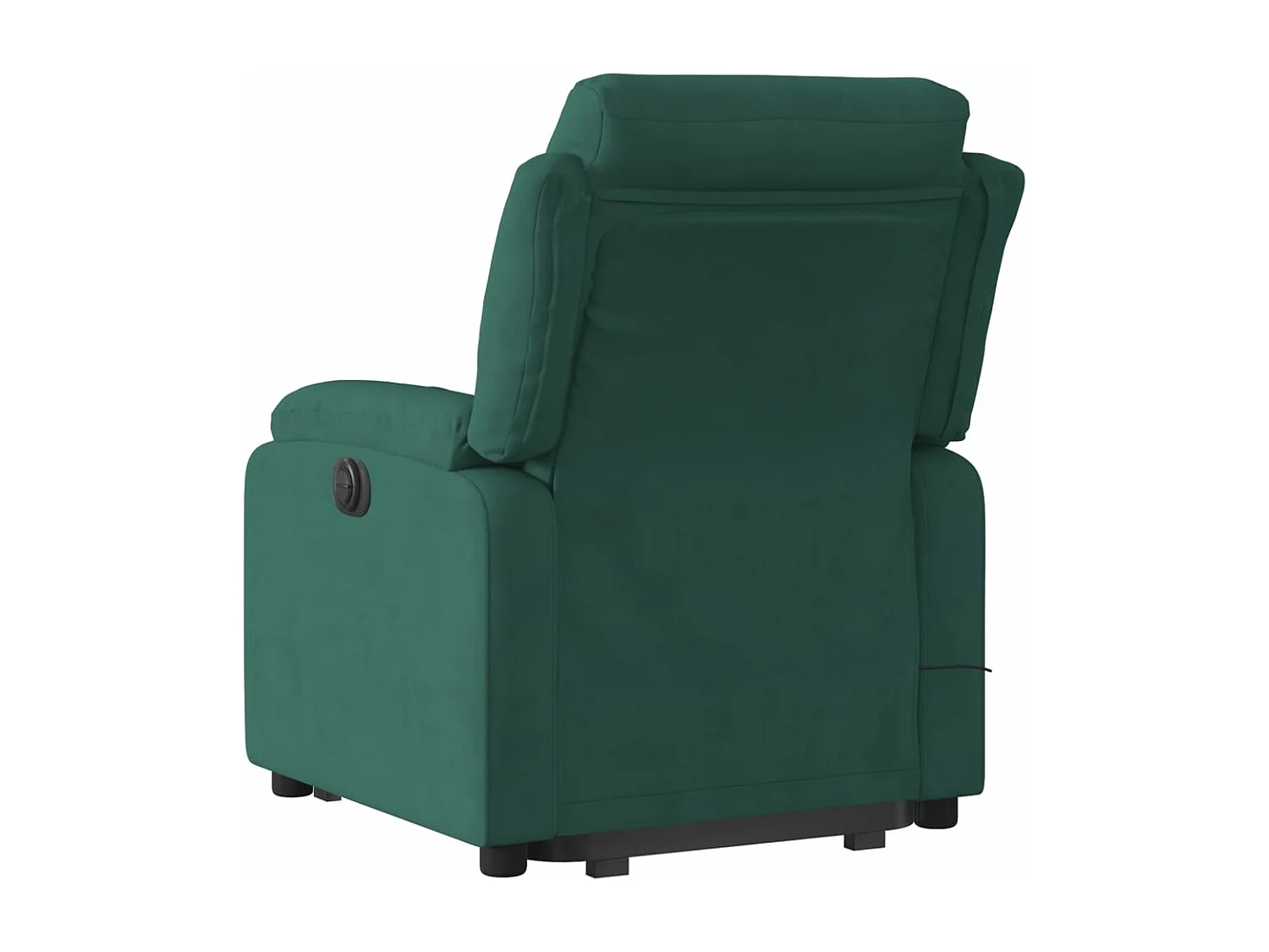 Sillón masaje reclinable elevable terciopelo verde oscuro
