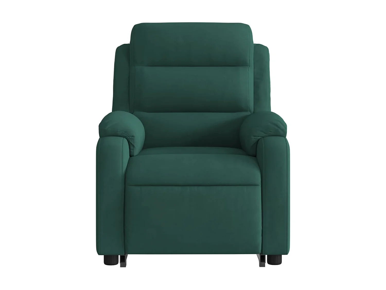 Sillón masaje reclinable elevable terciopelo verde oscuro