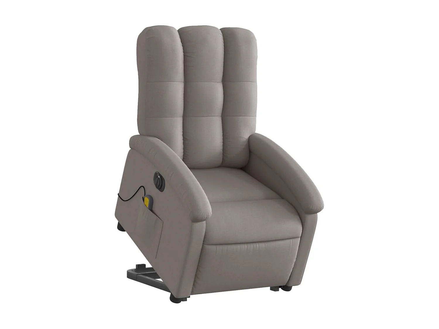 Fauteuil inclinable massant électrique Taupe Tissu