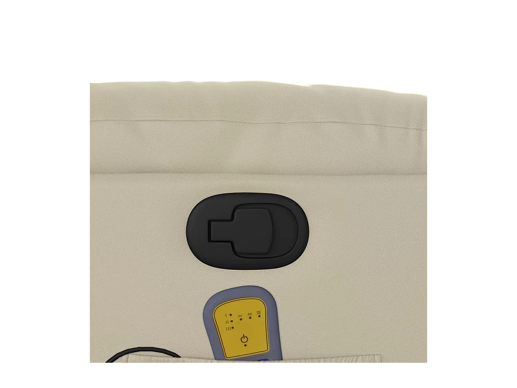 Fauteuil inclinable massant Crème Similicuir