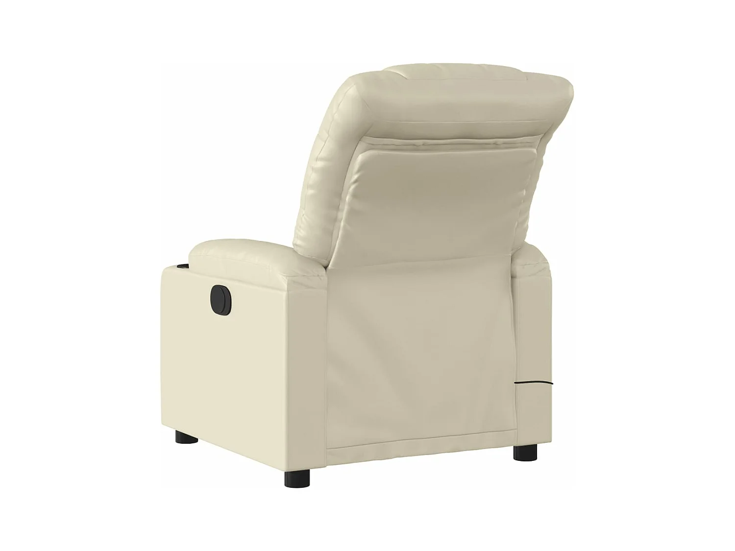 Fauteuil inclinable massant Crème Similicuir