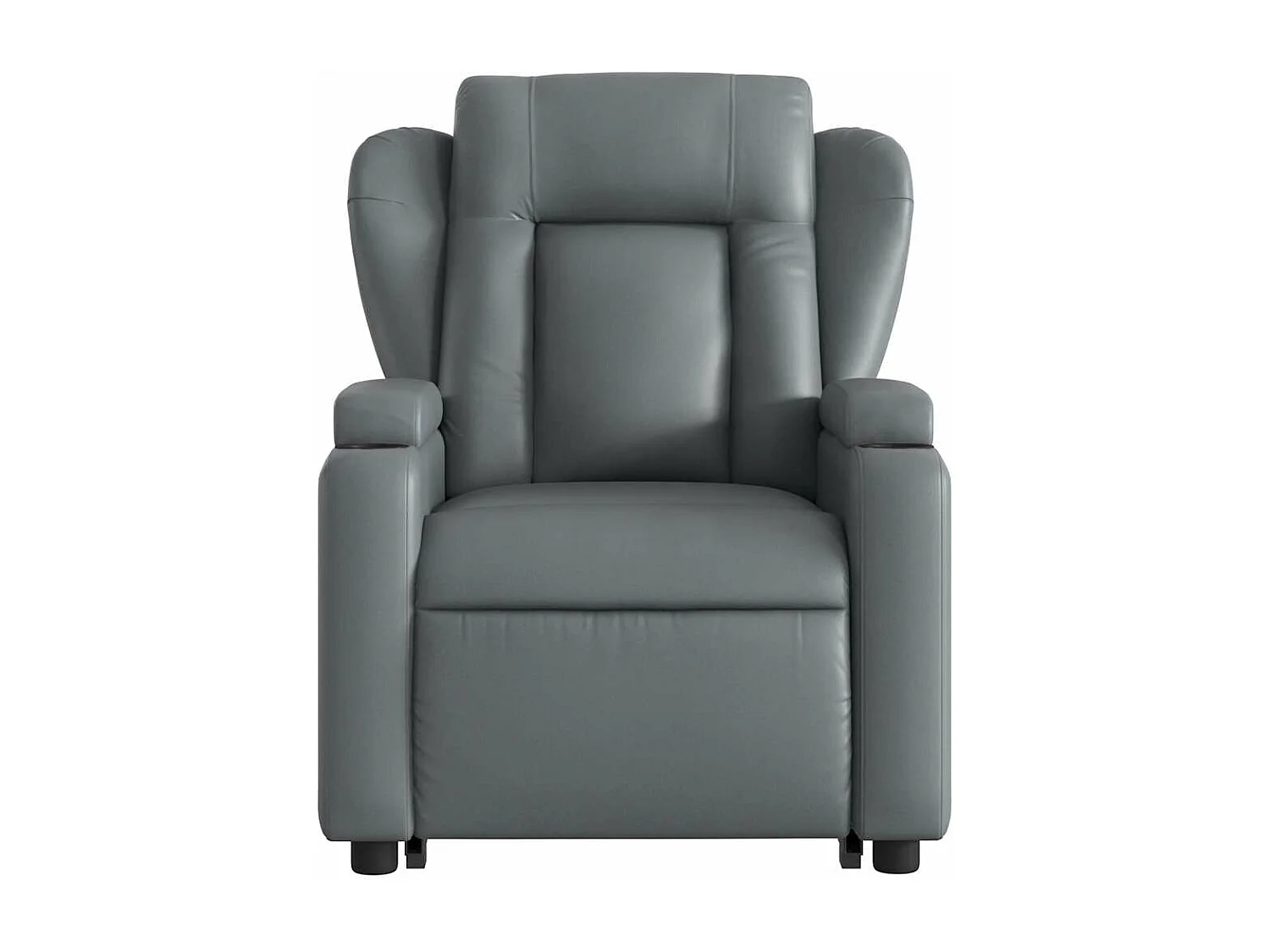 Fauteuil inclinable massant électrique gris similicuir