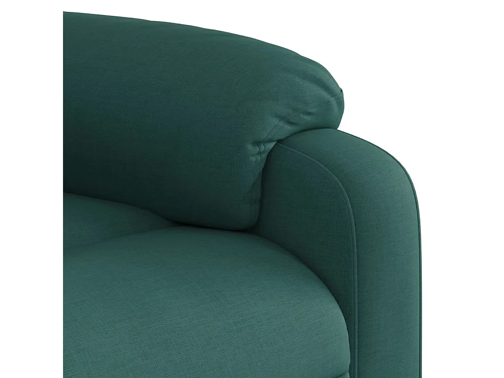 Fauteuil massant inclinable Vert foncé Tissu