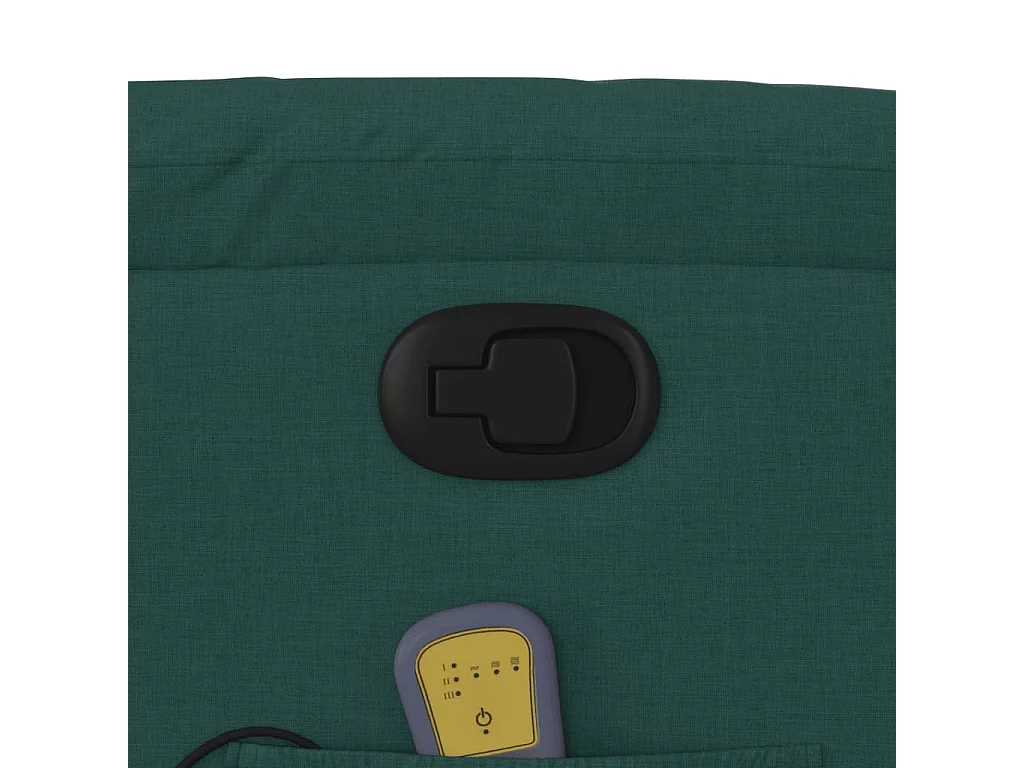 Fauteuil massant inclinable Vert foncé Tissu