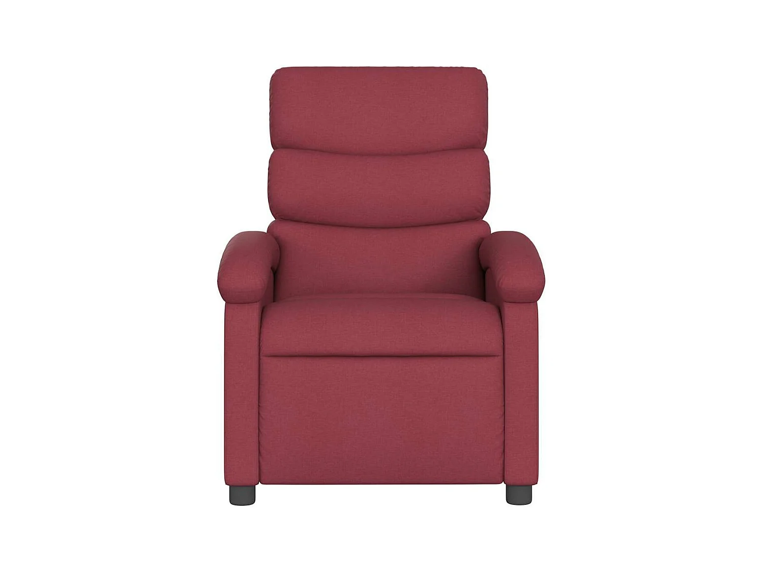 Fauteuil massant inclinable électrique Rouge bordeaux Tissu