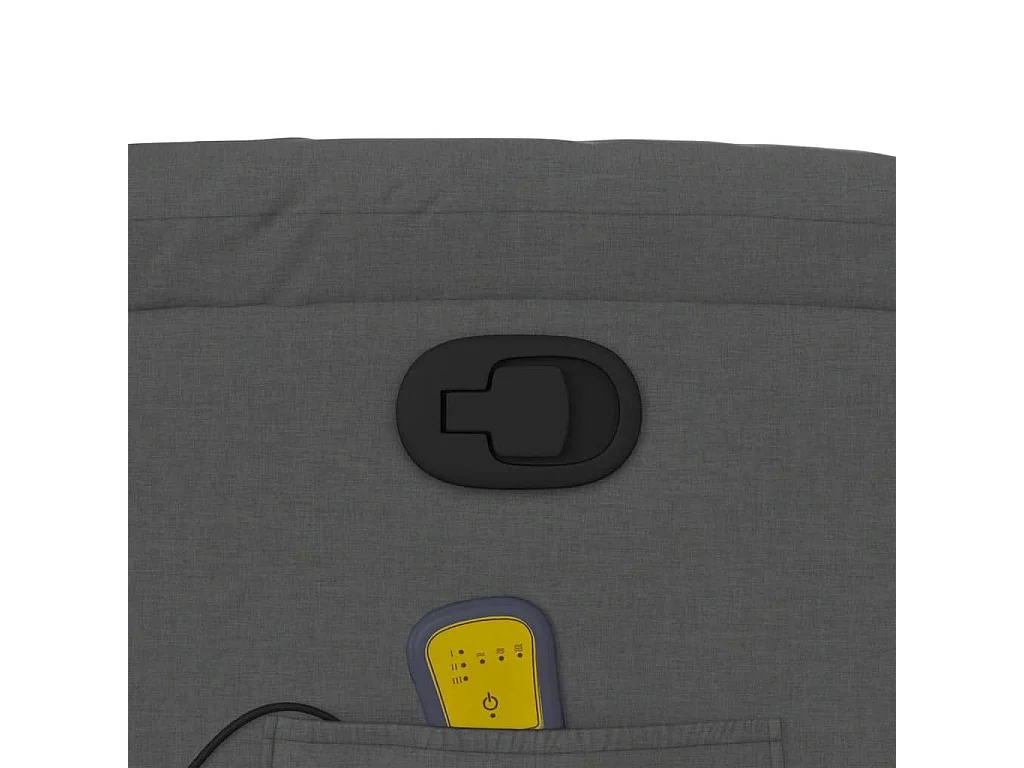Fauteuil massant inclinable Gris foncé Tissu