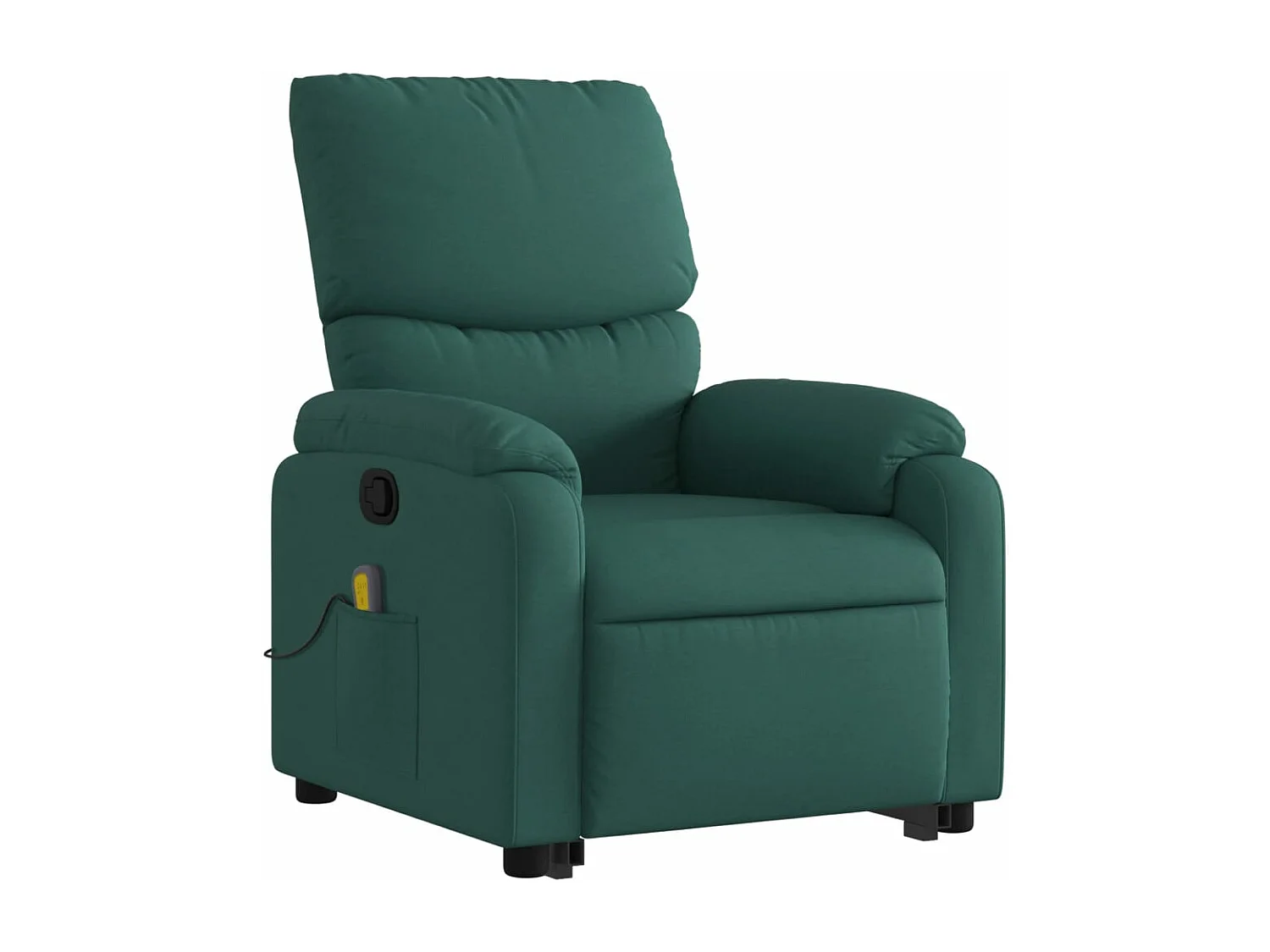 Fauteuil inclinable massant Vert foncé Tissu
