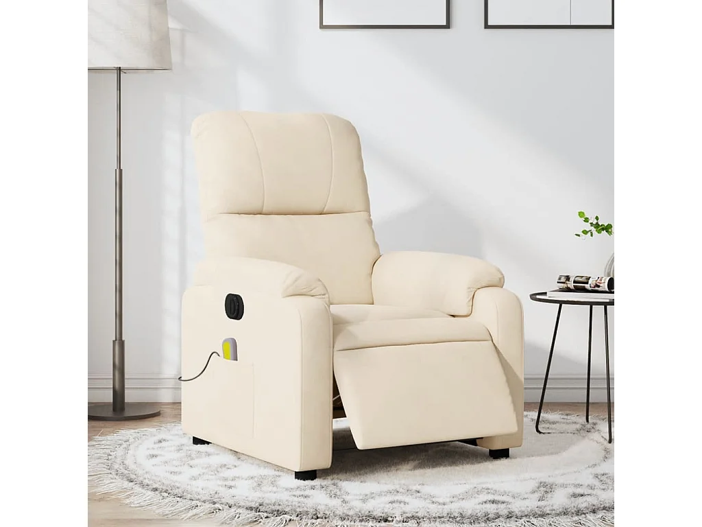 Fauteuil inclinable massant électrique beige