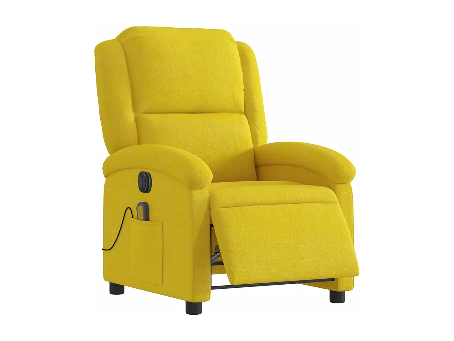 Fauteuil inclinable massant électrique jaune velours