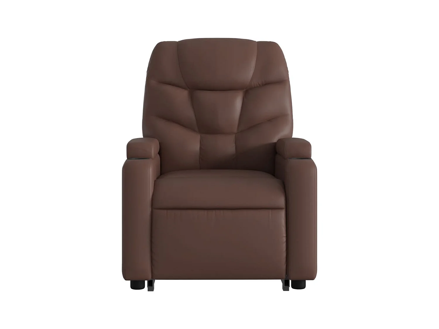 Fauteuil inclinable massant Marron Similicuir