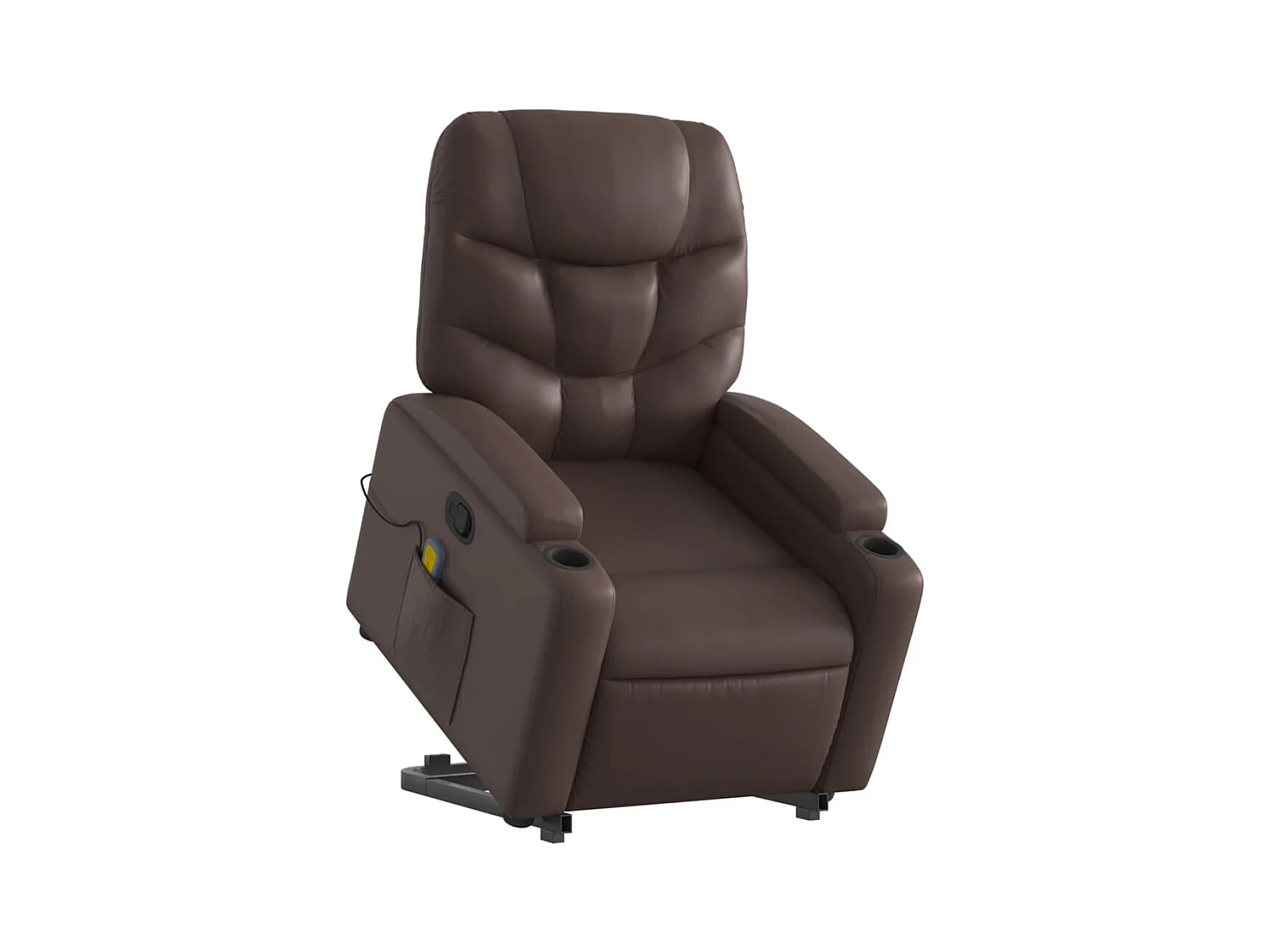 Fauteuil inclinable massant Marron Similicuir