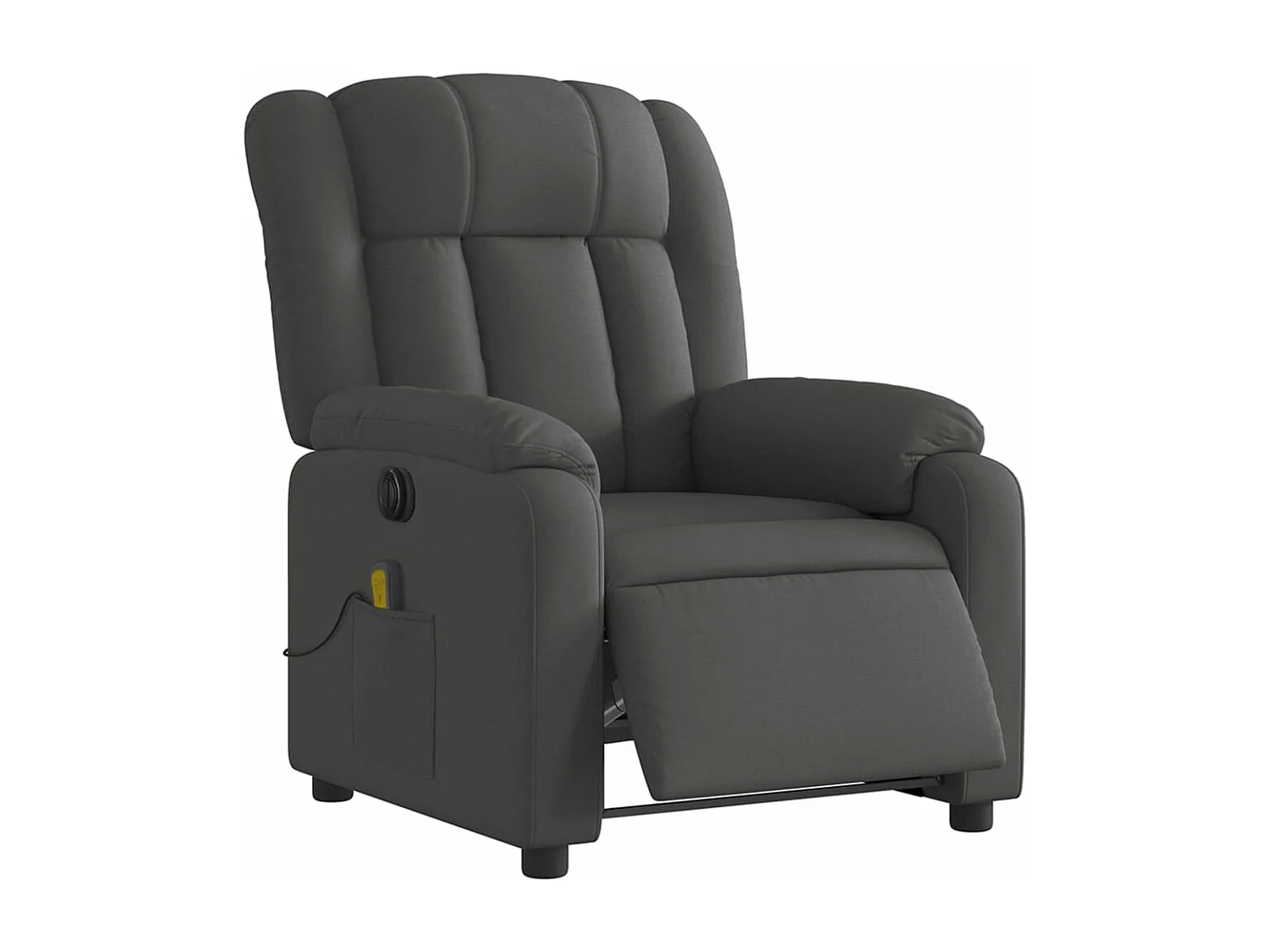 Fauteuil inclinable massant électrique gris foncé tissu