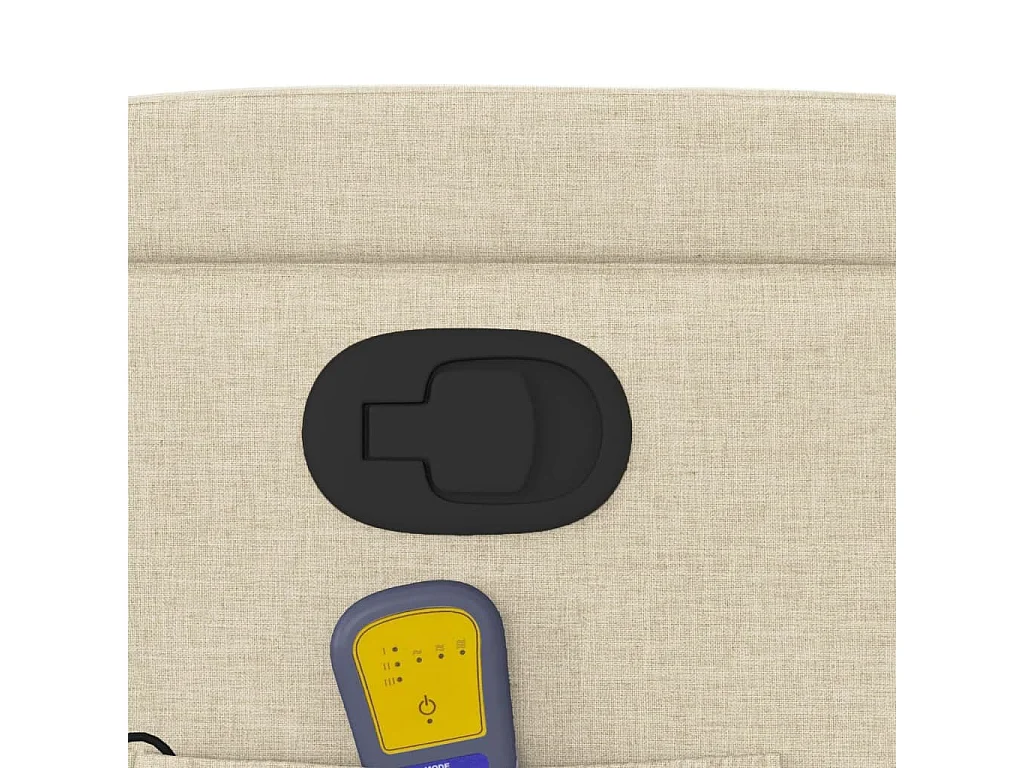 Fauteuil massant inclinable Crème Tissu