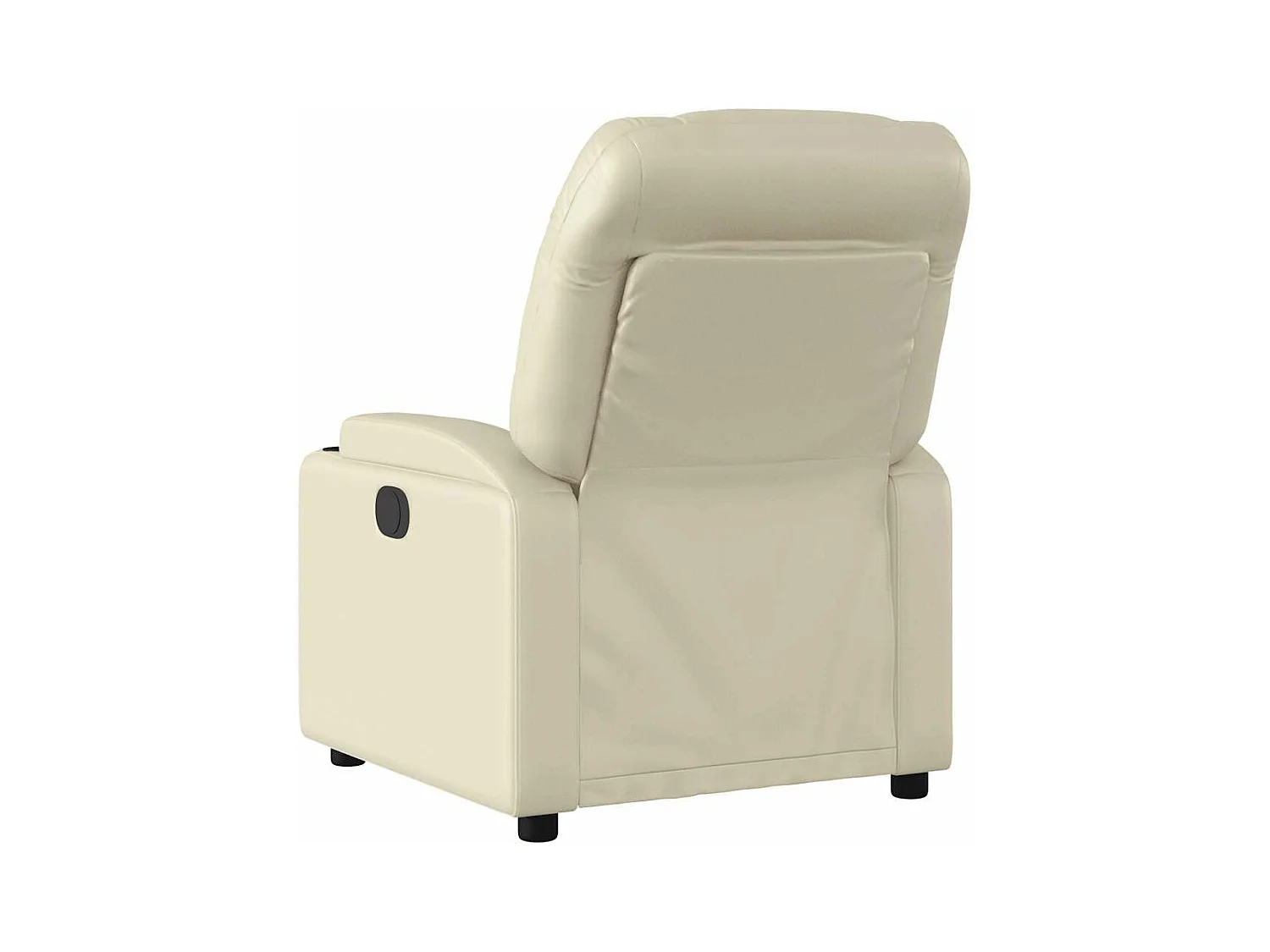 Fauteuil massant inclinable électrique crème similicuir