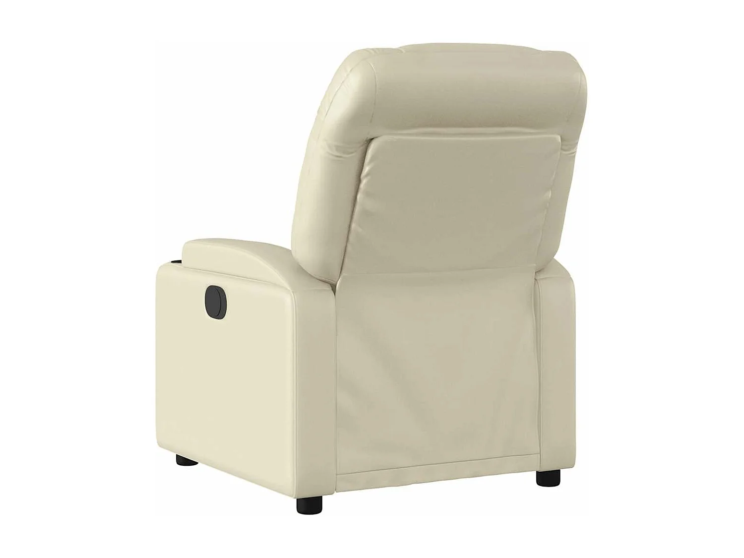 Fauteuil massant inclinable électrique crème similicuir