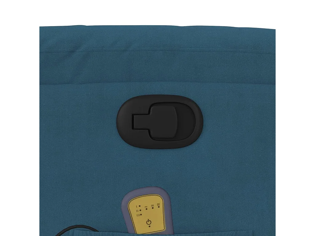 Fauteuil inclinable massant bleu velours