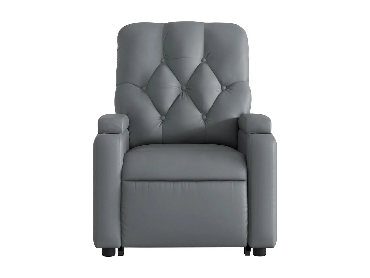 Fauteuil inclinable massant électrique gris similicuir