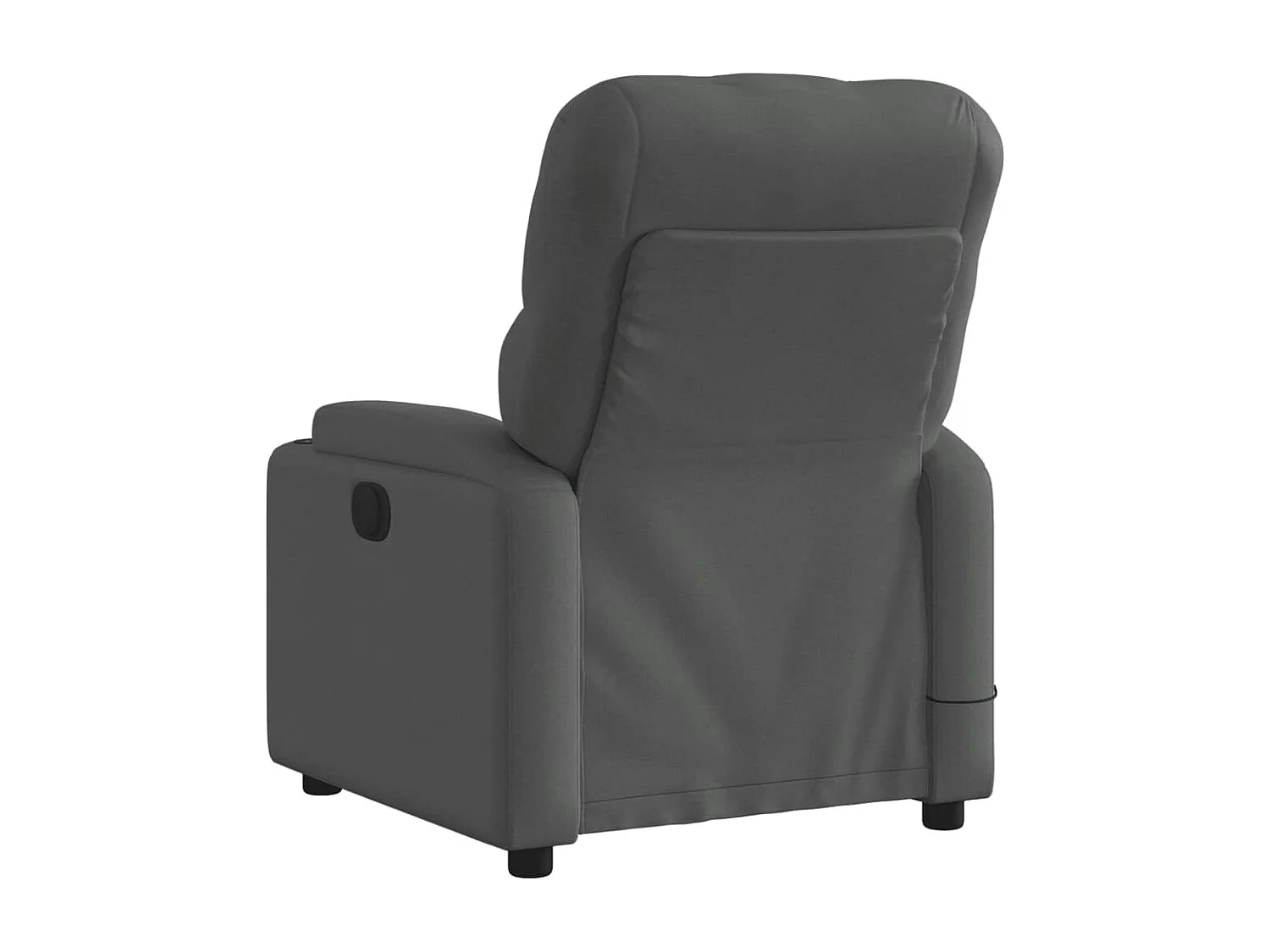 Sillón reclinable de masaje eléctrico tela gris oscuro