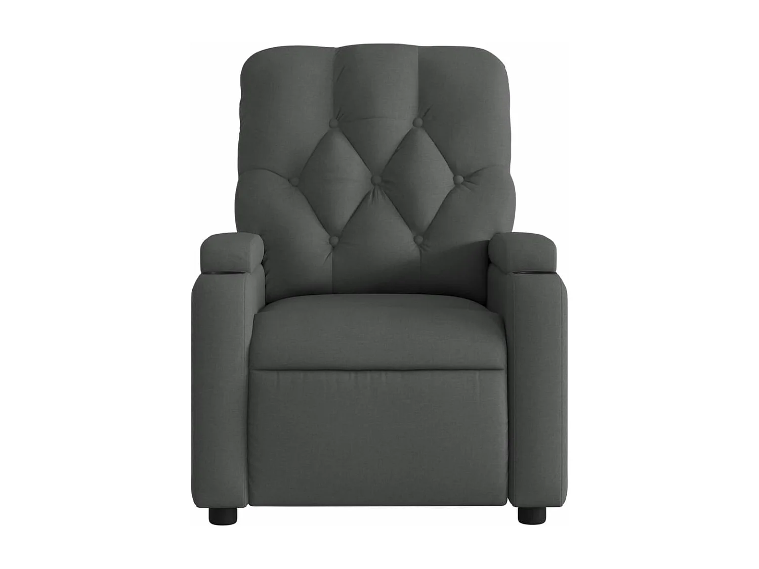 Sillón reclinable de masaje eléctrico tela gris oscuro