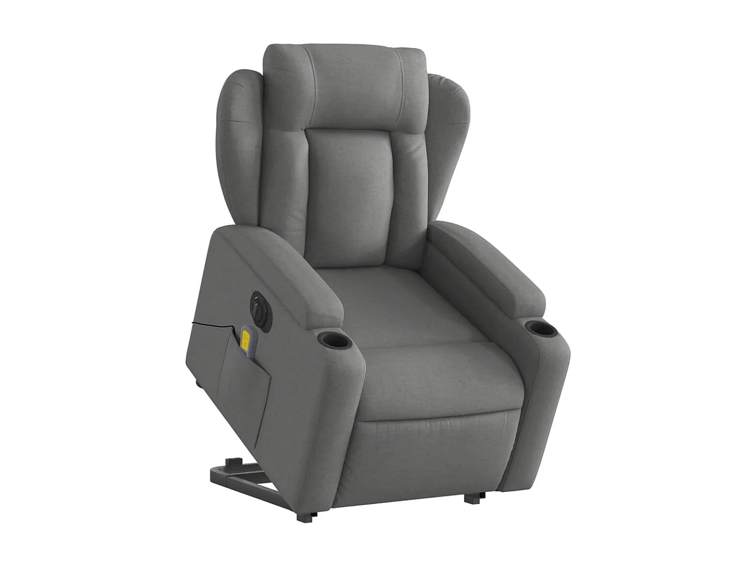 Fauteuil inclinable massant électrique Gris foncé Tissu
