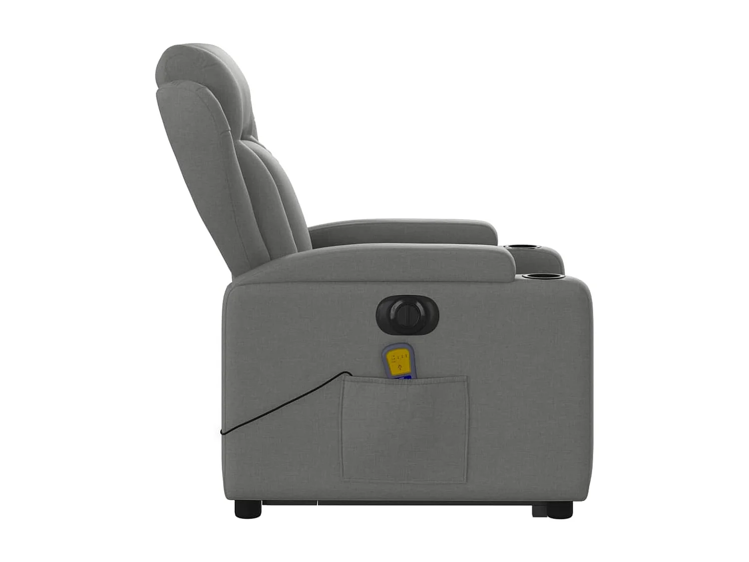 Fauteuil inclinable massant électrique Gris foncé Tissu