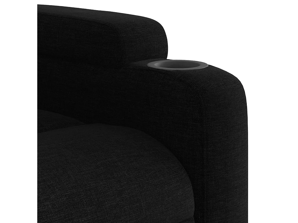 Fauteuil massant inclinable électrique Noir Tissu