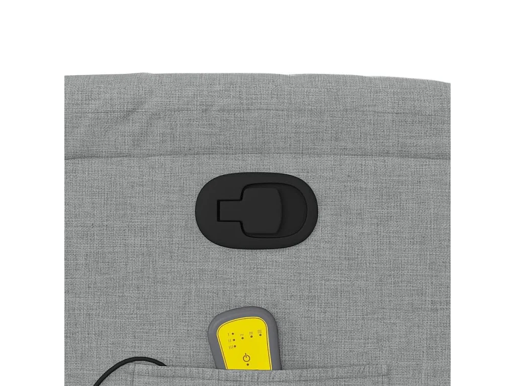 Fauteuil massant inclinable Gris clair Tissu