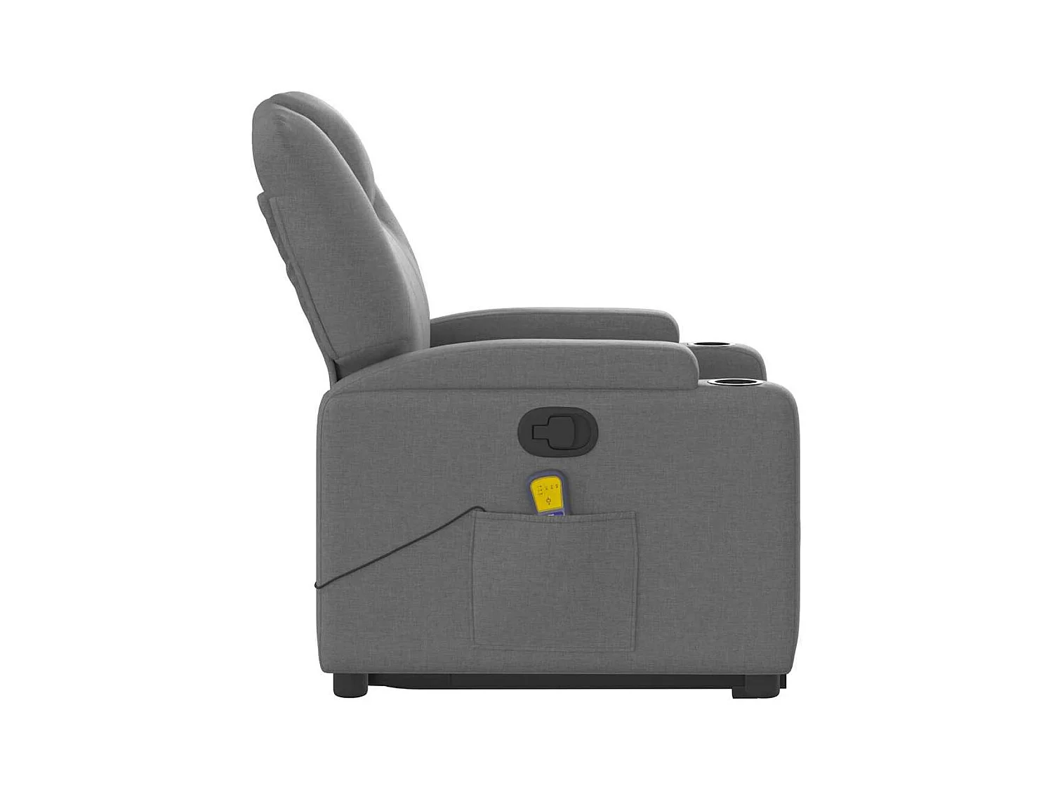 Fauteuil massant inclinable Gris foncé Tissu