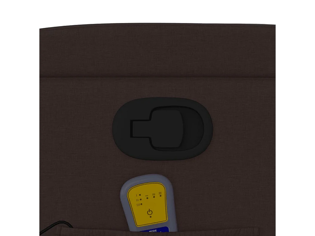 Fauteuil massant inclinable Marron foncé Tissu