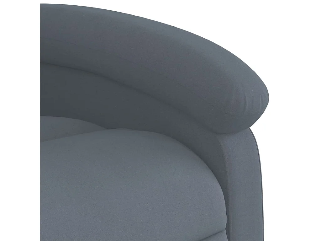 Fauteuil massant inclinable gris foncé velours