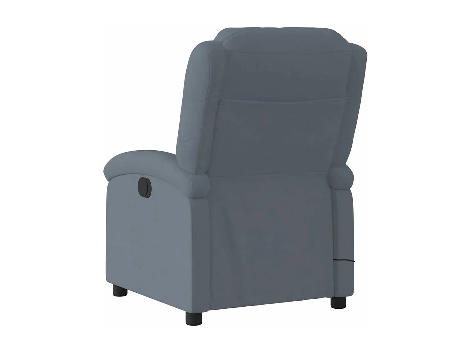 Fauteuil massant inclinable gris foncé velours