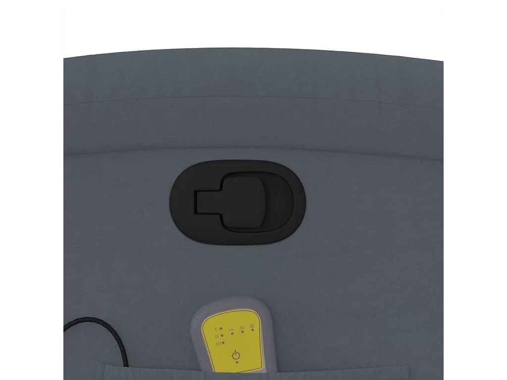 Fauteuil massant inclinable gris foncé velours