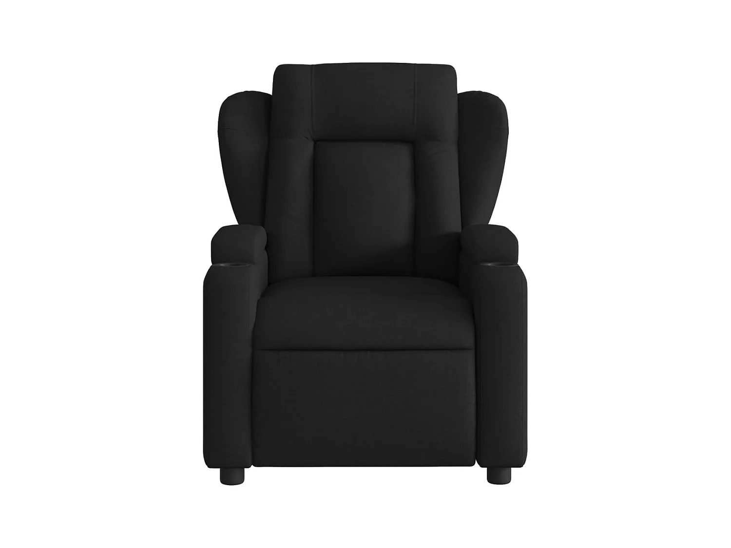 Fauteuil massant inclinable Noir Tissu