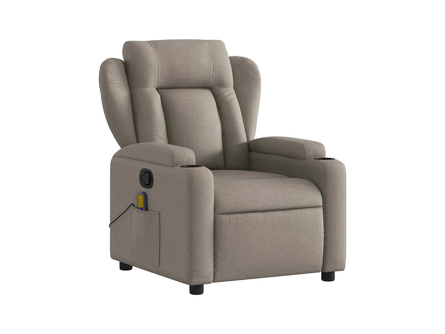 Fauteuil massant inclinable Taupe Tissu