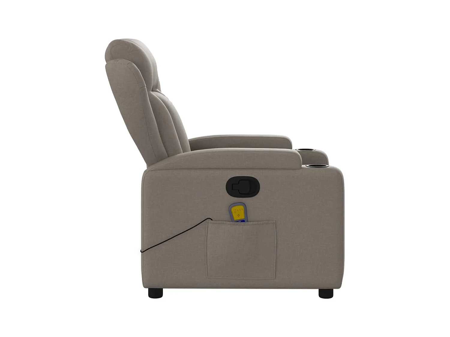 Fauteuil massant inclinable Taupe Tissu